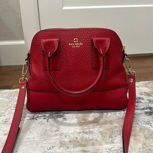 Kate Spade Southport Ave Jenny Satchel - red leather